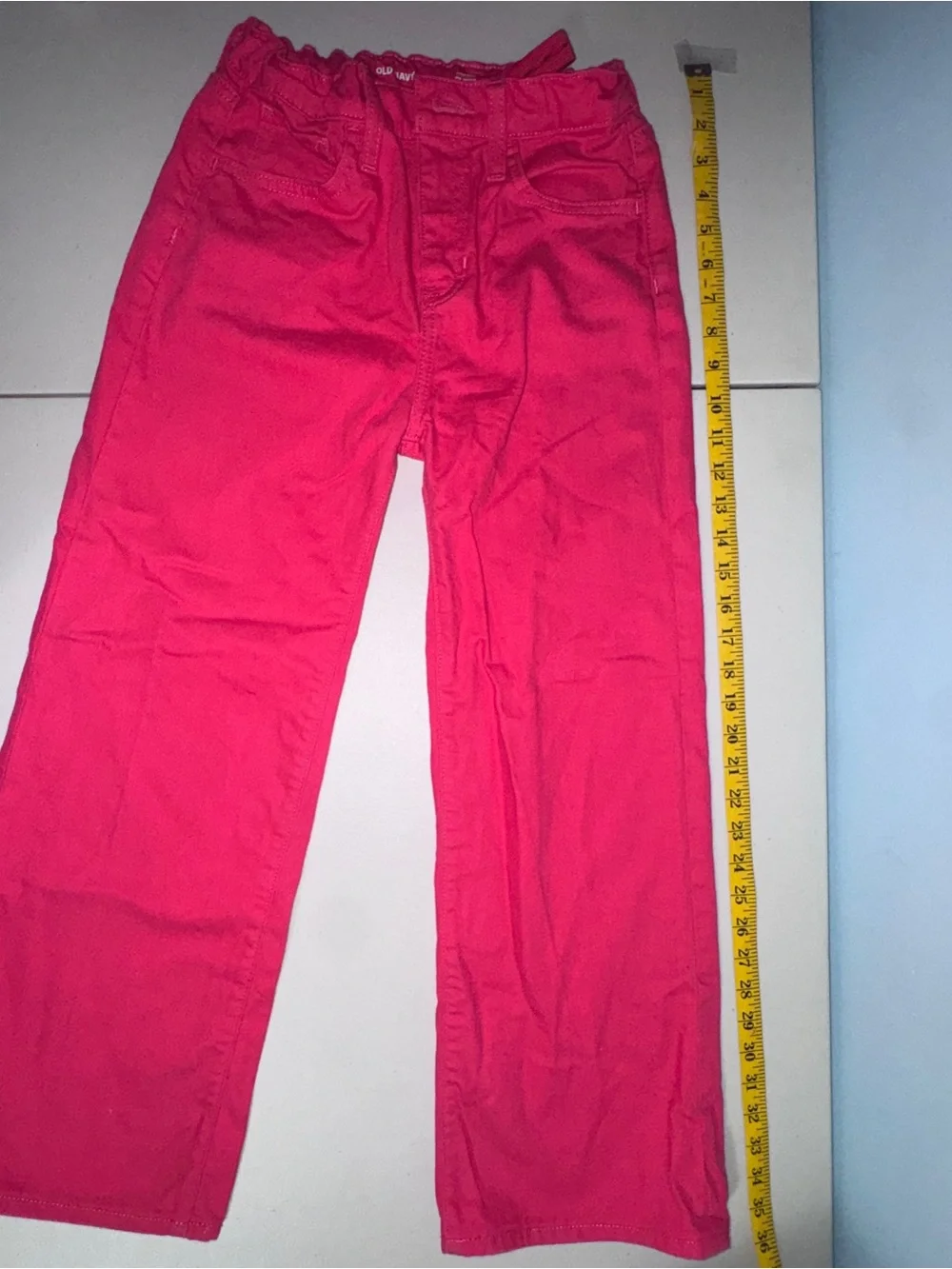 Old Navy Girl 12 Denim Jeans High Waisted Baggy Wide Leg Casual School Everyday